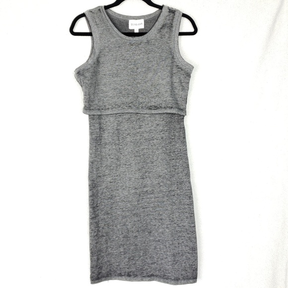 Olive & Oak Dresses & Skirts - Olive & Oak Heather Black Sleeveless Midi Dress S